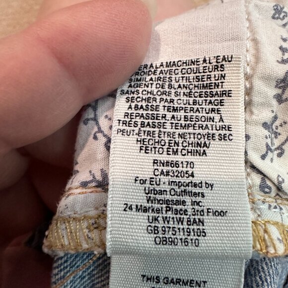 Free People Jean Blossom Boho Crop Skinny High Rise Button Fly Size 27 #OB901610 - Picture 14 of 14